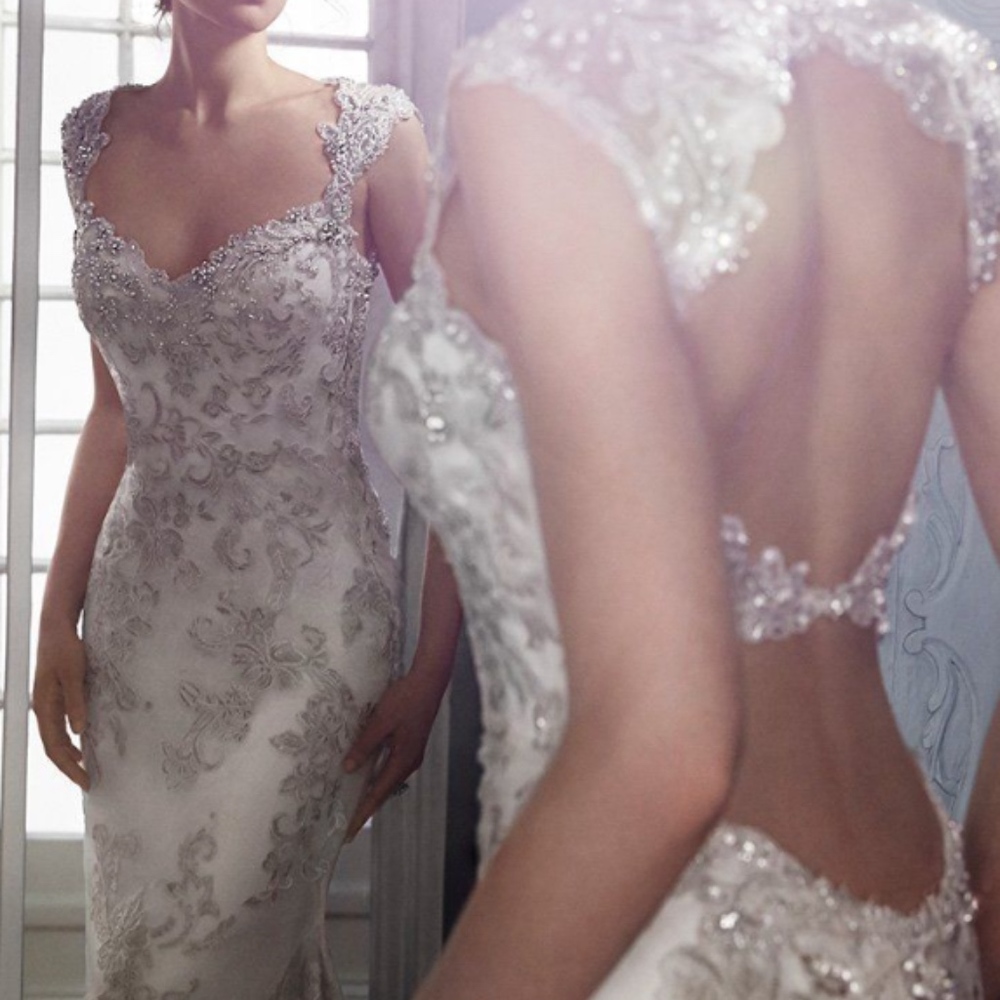 Maggie Sottero Jade 5MD056 wedding sz 10, street 6